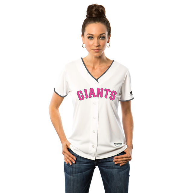 Women's 2016 Mother's Day San Francisco Giants White Home Cool Base Team Jersey