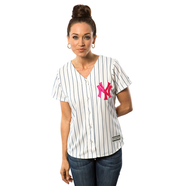 Women's 2016 Mother's Day New York Yankees White Home Cool Base Team Jersey