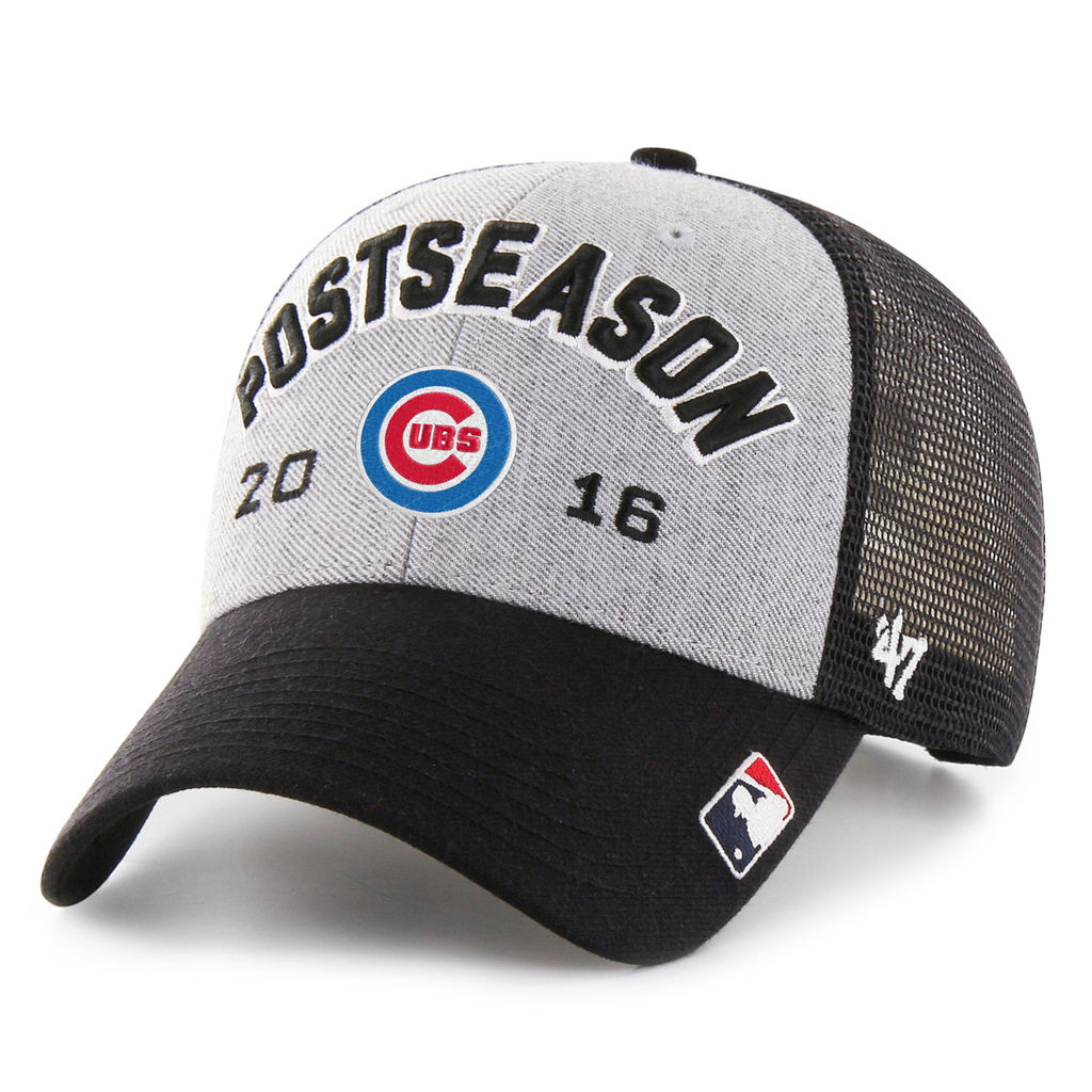 2016 NL Central Division Champions Chicago Cubs Gray Black Postseason Adjustable Hat