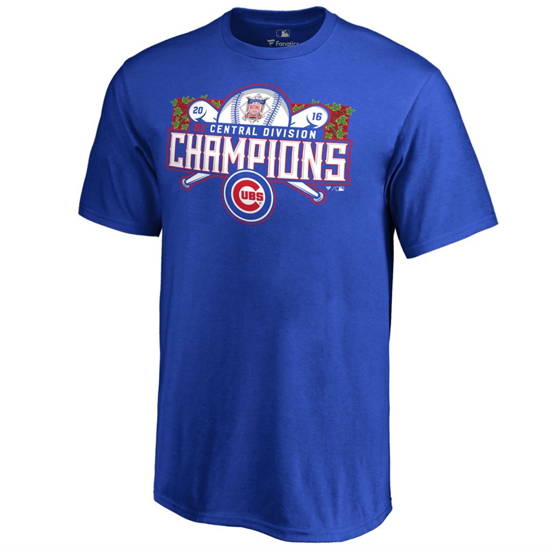 2016 NL Central Division Champions Chicago Cubs Royal Captain T-Shirt