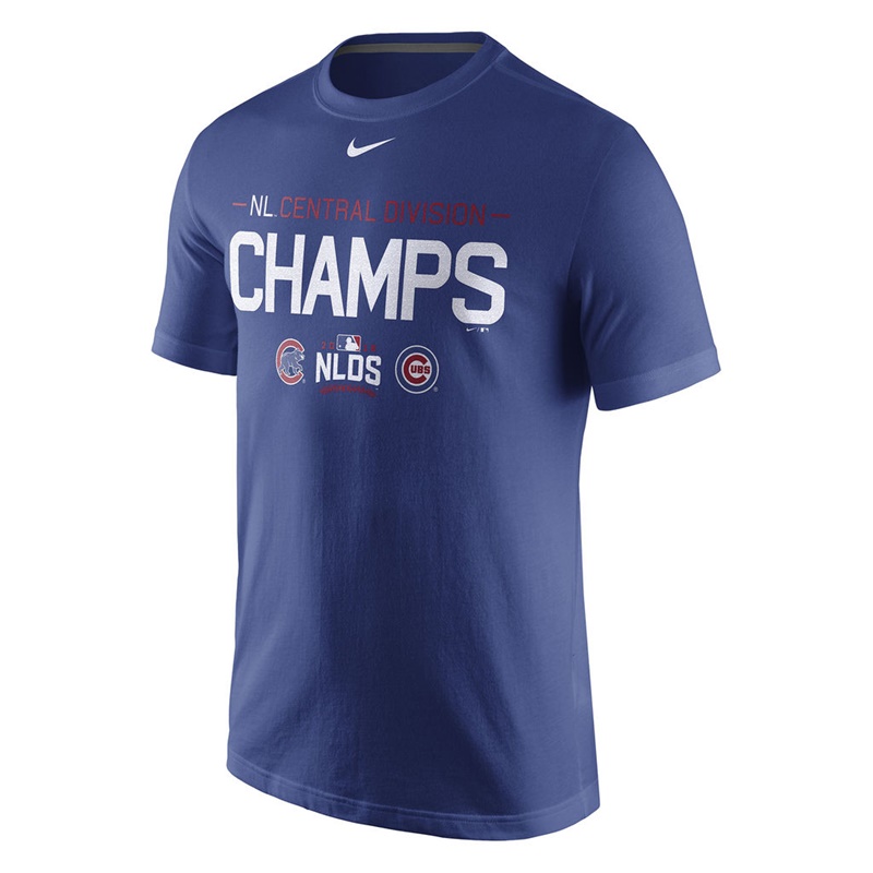 2016 NL Central Division Champions Chicago Cubs Royal T-Shirt