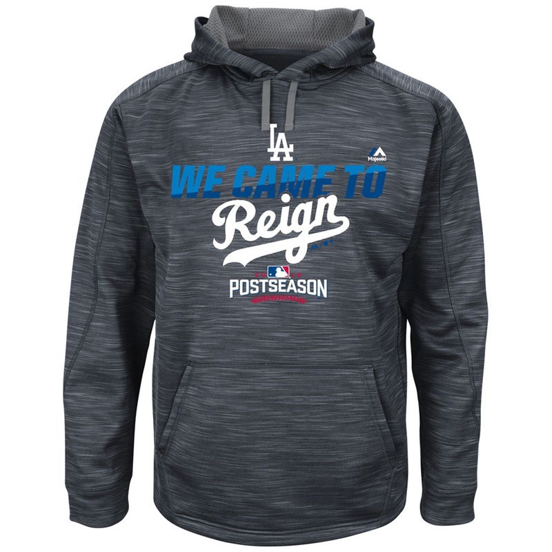 2016 Postseason Los Angeles Dodgers Graphite Came To Reign Streak Fleece Hoodie