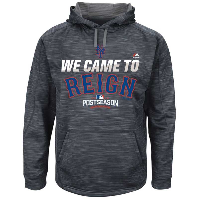 2016 Postseason New York Mets Graphite Came To Reign Streak Fleece Hoodie