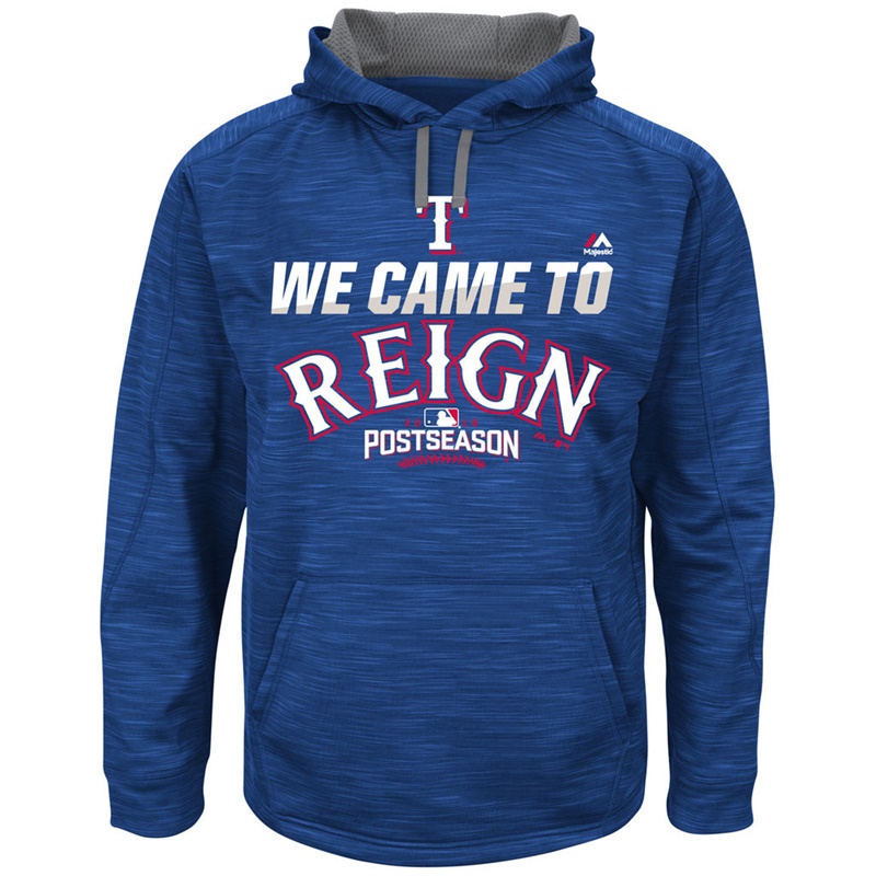 2016 Postseason Texas Rangers Royal Came To Reign Streak Fleece Hoodie