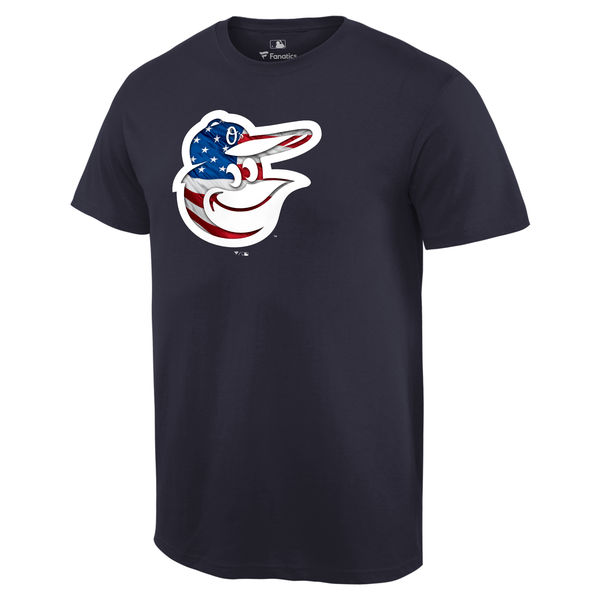 Baltimore Orioles Navy Banner Wave Team T-Shirt