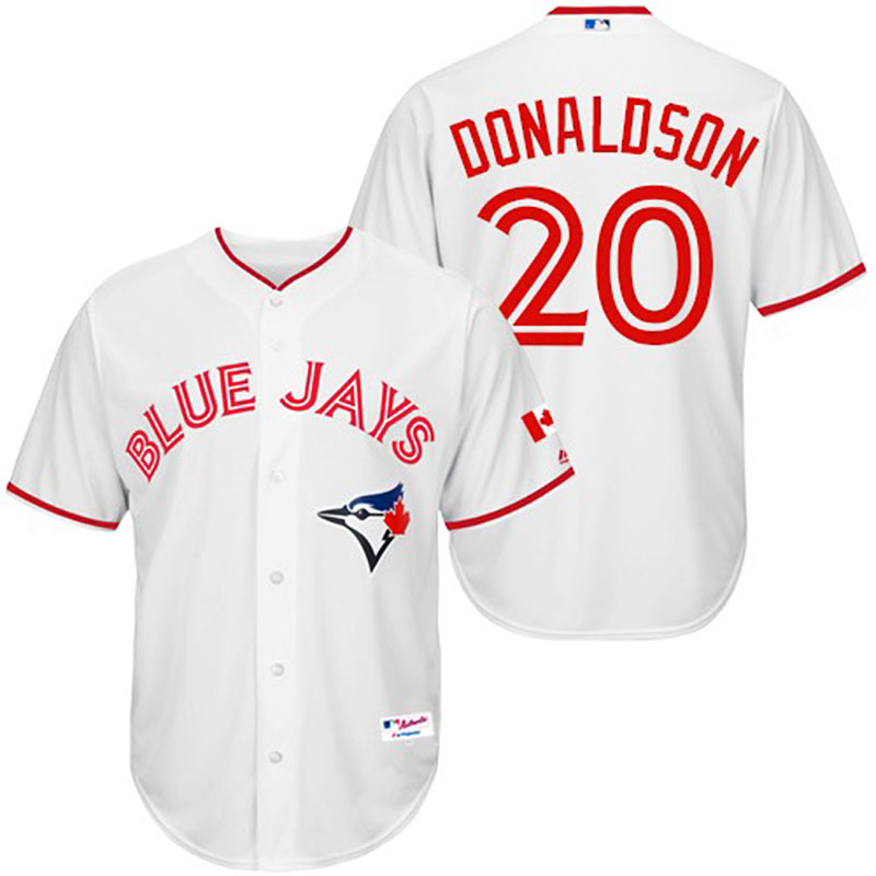 Blue Jays #20 Josh Donaldson White Authentic Cool Base Jersey