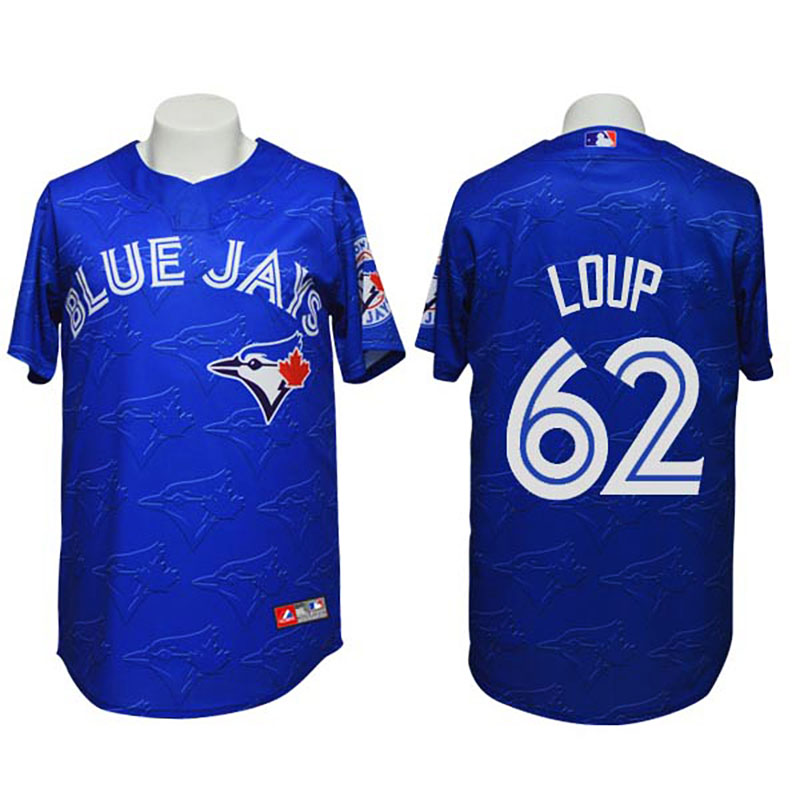 Toronto Blue Jays #62 Aaron Loup Conventional 3D Version Blue Jersey