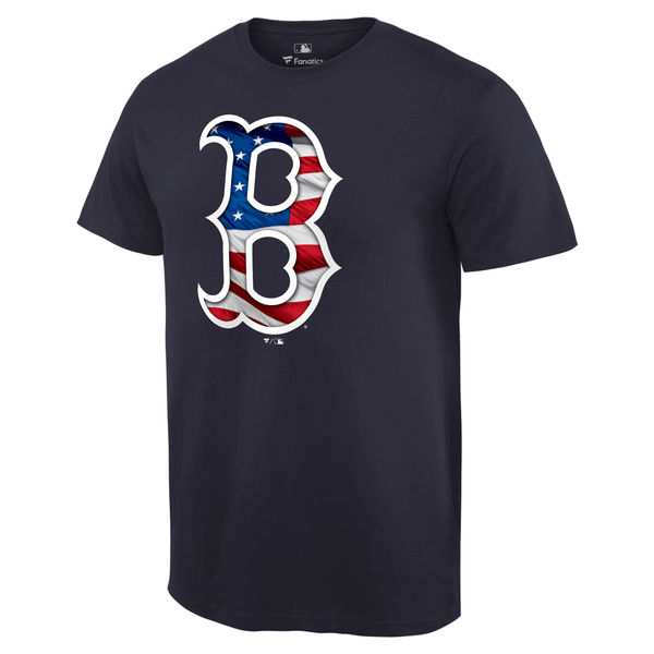 Boston Red Sox Navy Banner Wave Team T-Shirt