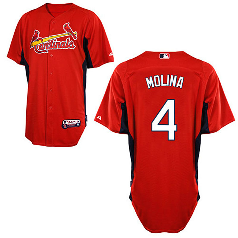 St. Louis Cardinals #4 Yadier Molina Red Cool Base Jersey