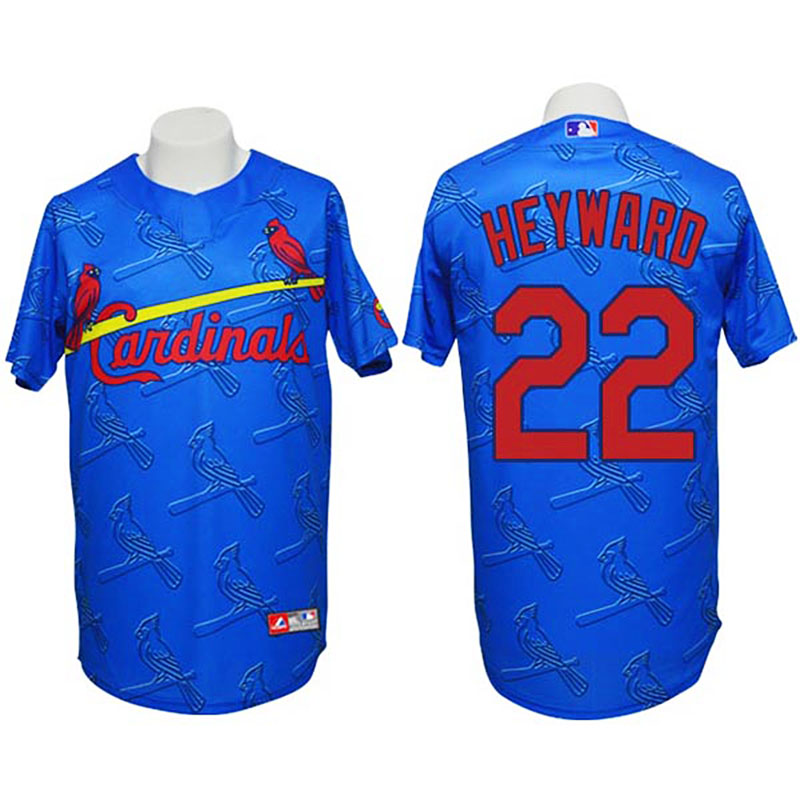 St. Louis Cardinals #22 Jason Heyward Conventional 3D Fashion Blue Jersey