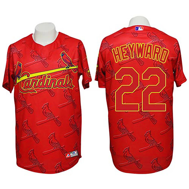 St. Louis Cardinals #22 Jason Heyward Conventional 3D Fashion Red Jersey