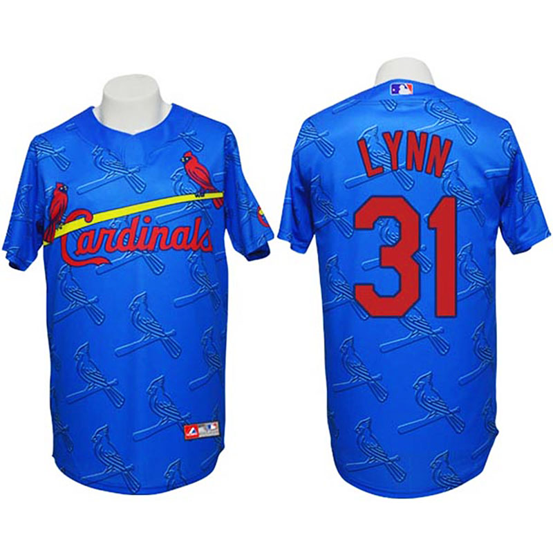 St. Louis Cardinals #31 Lance Lynn Conventional 3D Fashion Blue Jersey