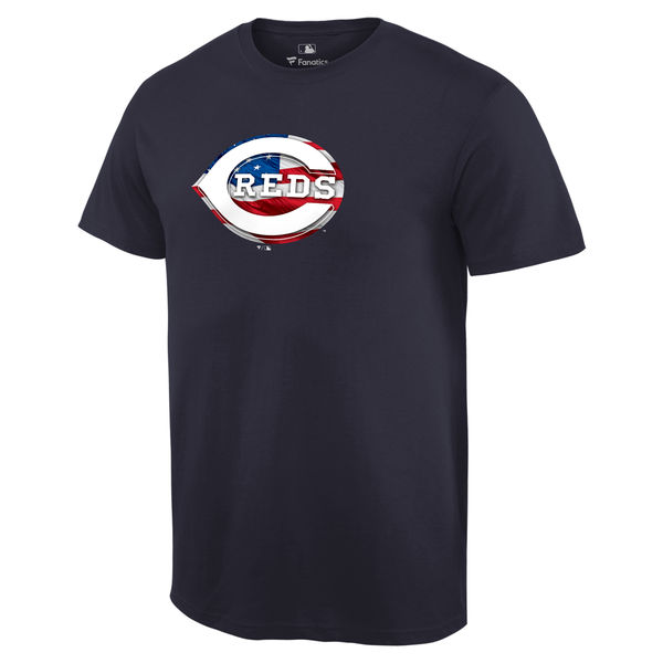 Cincinnati Reds Navy Banner Wave Team T-Shirt