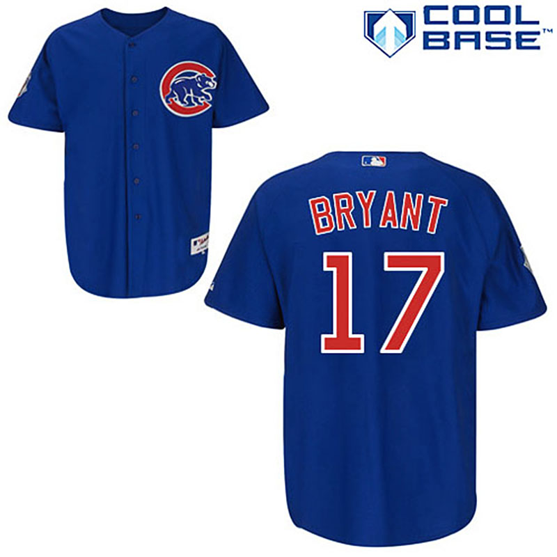 Chicago Cubs #17 Kris Bryant Cool Base Blue Jersey