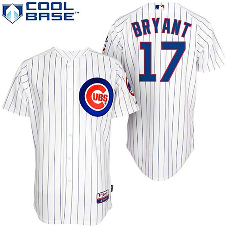 Chicago Cubs #17 Kris Bryant Cool Base White Jersey