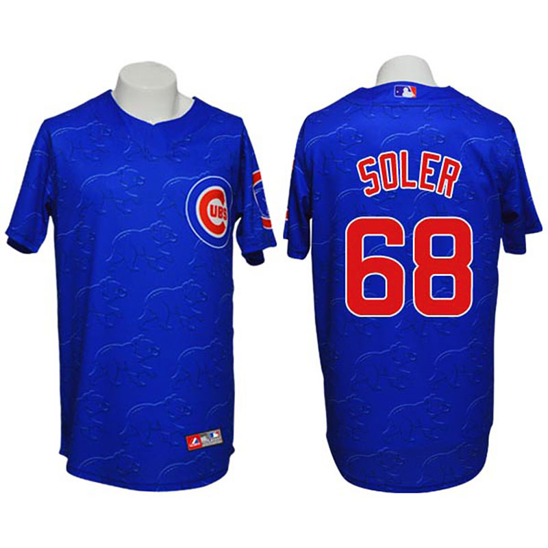 Chicago Cubs #68 Jorge Soler Conventional 3D Version Blue Jersey