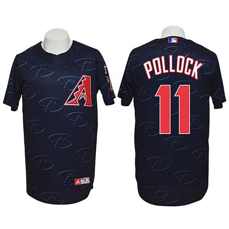 Arizona Diamondbacks #11 AJ Pollock Authentic 3D Fashion Black Jersey