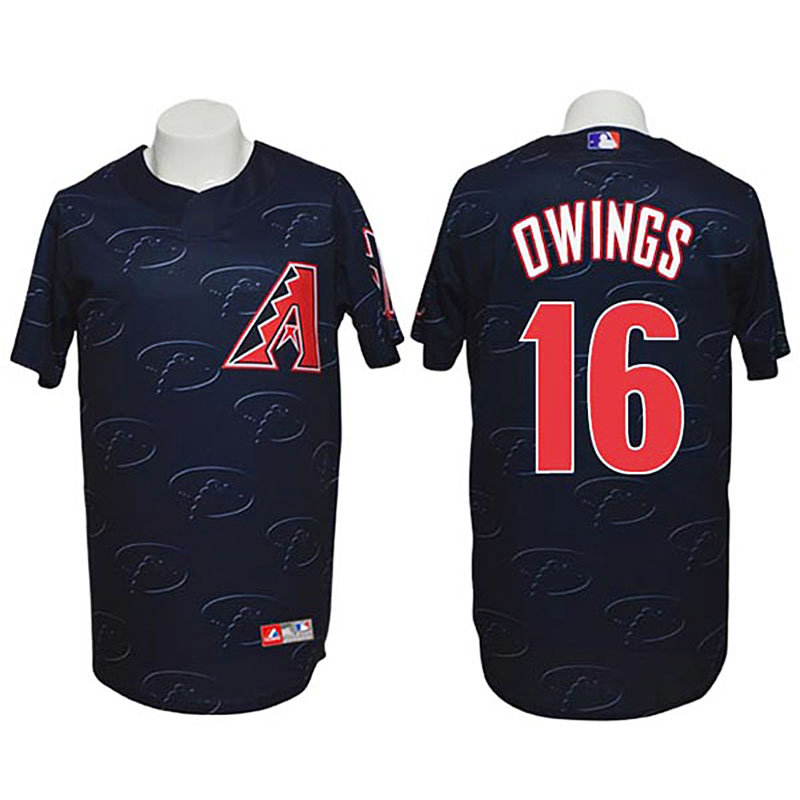 Arizona Diamondbacks #16 Chris Owings Authentic 3D Fashion Black Jersey