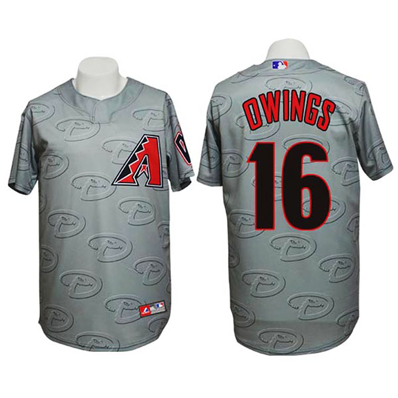 Arizona Diamondbacks #16 Chris Owings Authentic 3D Fashion Grey Jersey