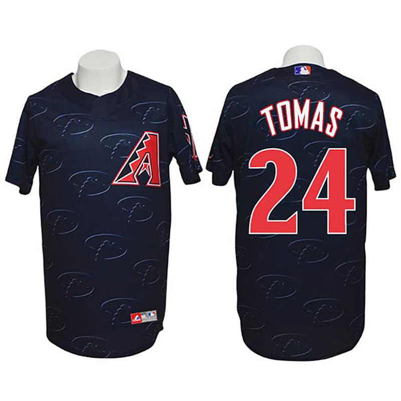 Arizona Diamondbacks #24 Yasmany Tomas Authentic 3D Fashion Black Jersey