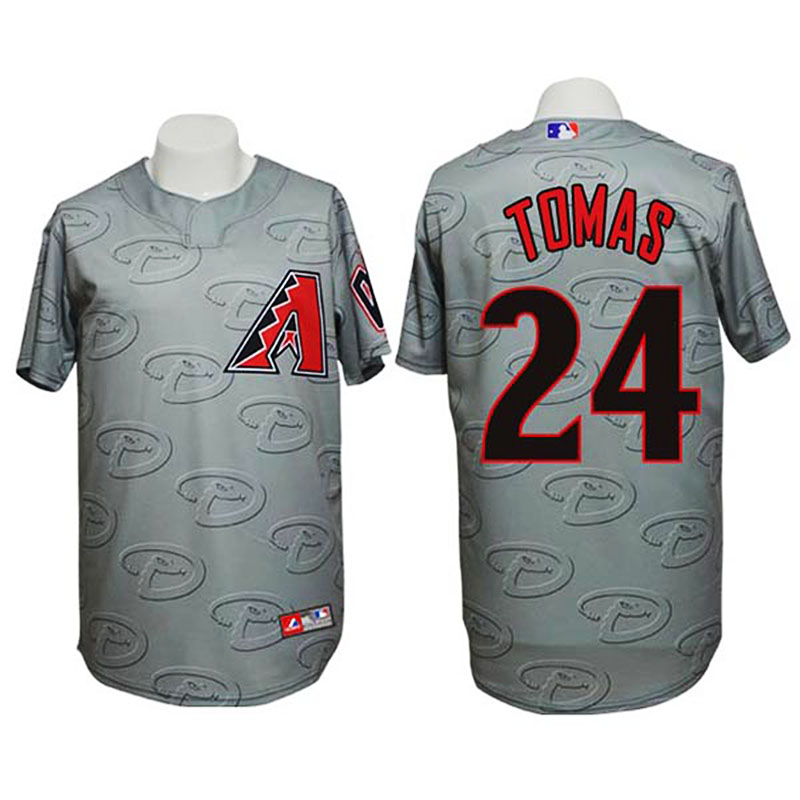 Arizona Diamondbacks #24 Yasmany Tomas Authentic 3D Fashion Grey Jersey