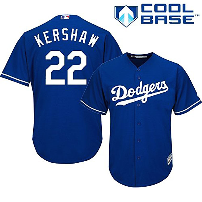 Los Angeles Dodgers #22 Clayton Kershaw Blue Authentic Cool Base Alternate Jersey