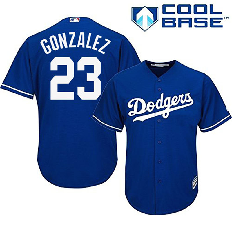 Los Angeles Dodgers #23 Adrian Gonzalez Blue Authentic Cool Base Alternate Jersey