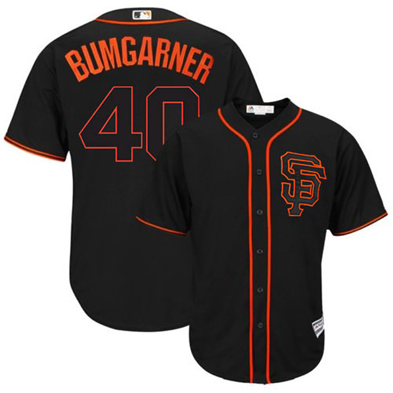 San Francisco Giants #40 Madison Bumgarner Cool Base Authentic Black Jersey