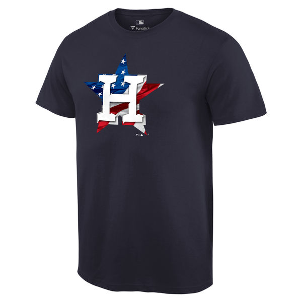 Houston Astros Navy Banner Wave Team T-Shirt