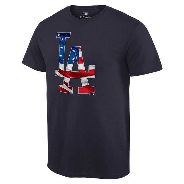 Los Angeles Dodgers Navy Banner Wave Team T-Shirt