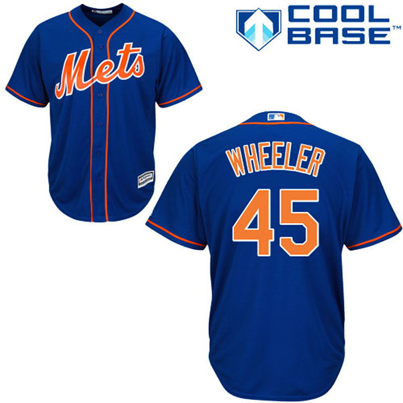 New York Mets #45 Zack Wheeler Blue Cool Base Alternate Home Jersey