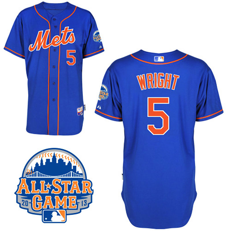 New York Mets #5 David Wright Blue Authentic Cool Base Alternate Jersey