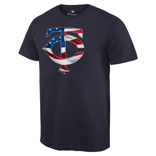 Minnesota Twins Navy Banner Wave Team T-Shirt