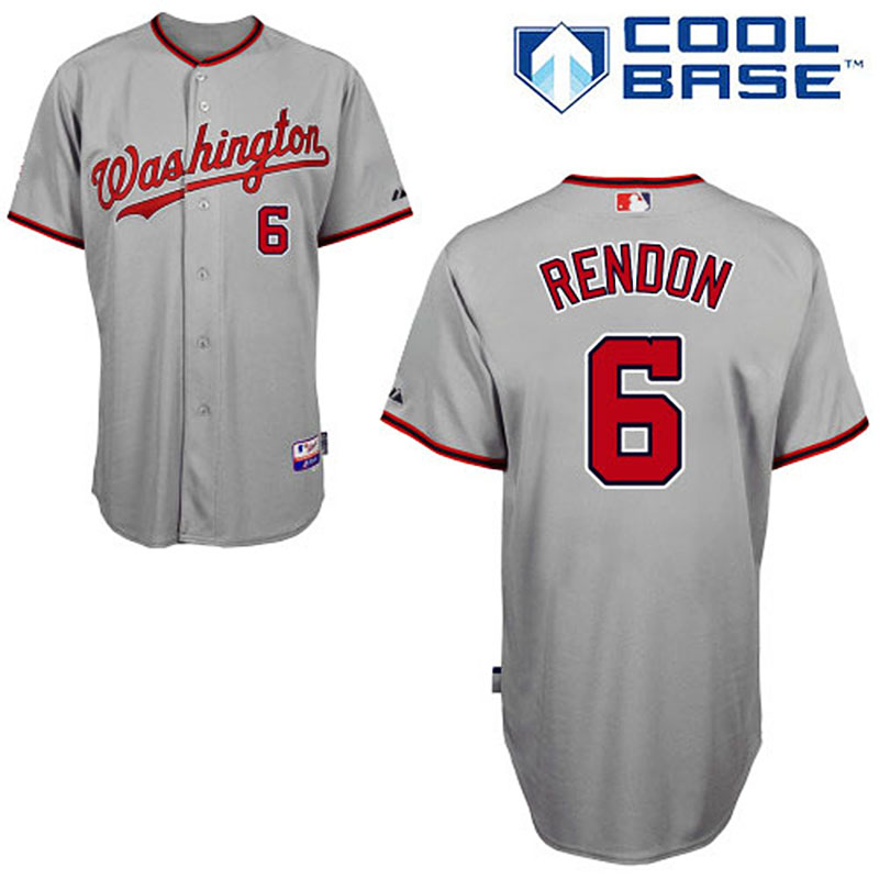 Washington Nationals #6 Anthony Rendon Grey Road Authentic Cool Base Jersey