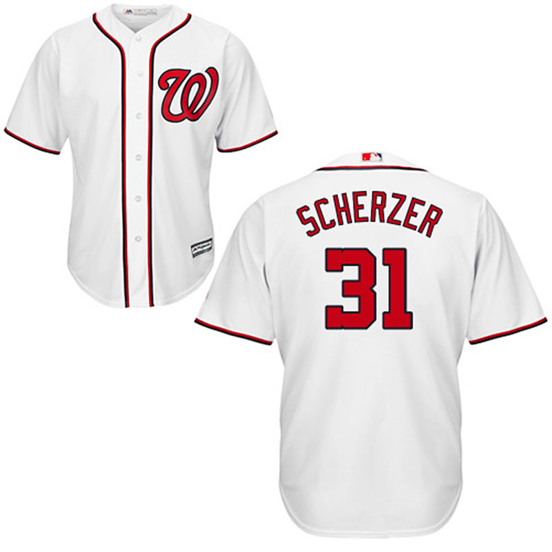 Washington Nationals #31 Max Scherzer Cool Base Authentic White Jersey