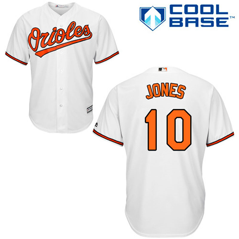 Baltimore Orioles #10 Adam Jones White Authentic Cool Base Home Jersey