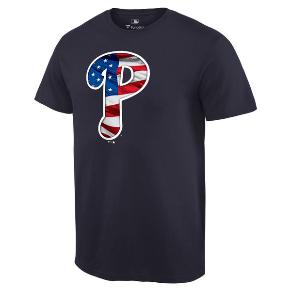 Philadelphia Phillies Navy Banner Wave Team T-Shirt