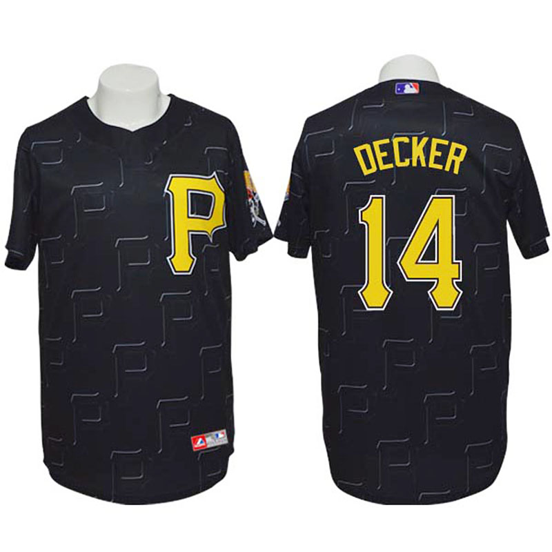 Pittsburgh Pirates #14 Jaff Decker Conventional 3D Version Black Jersey4