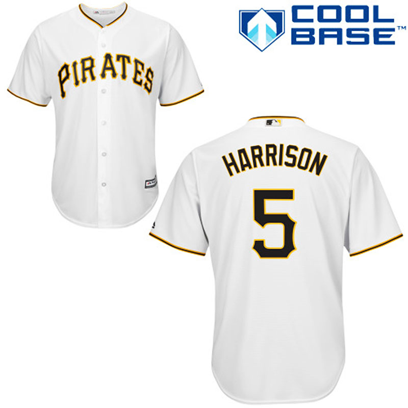 Pittsburgh Pirates #5 Josh Harrison White Cool Base Home Jersey