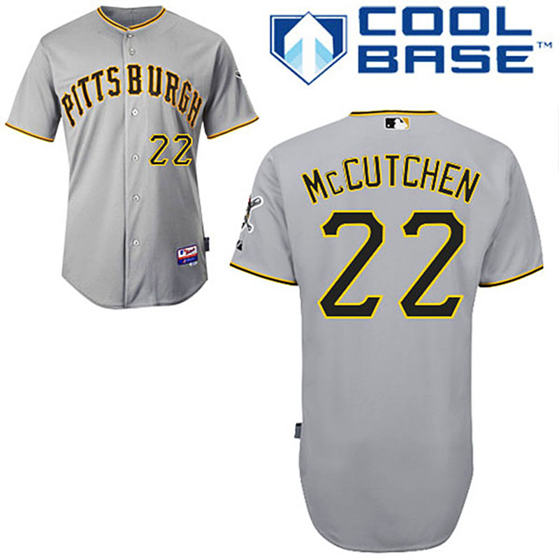 Pittsburgh Pirates #22 Andrew McCutchen Grey Authentic Cool Base Jersey