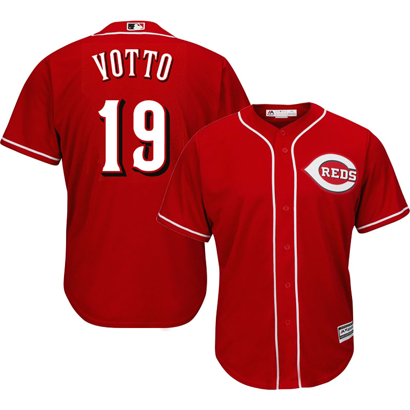 Cincinnati Reds #19 Joey Votto Red Cool Base Alternate Jersey