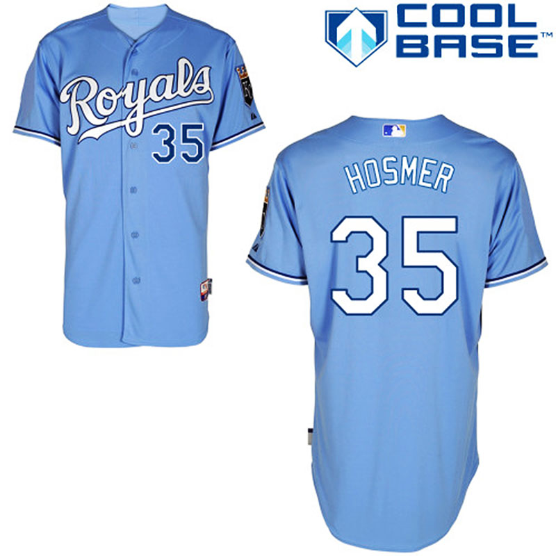 Kansas City Royals #35 Eric Hosmer Cool Base Authentic Blue Jersey