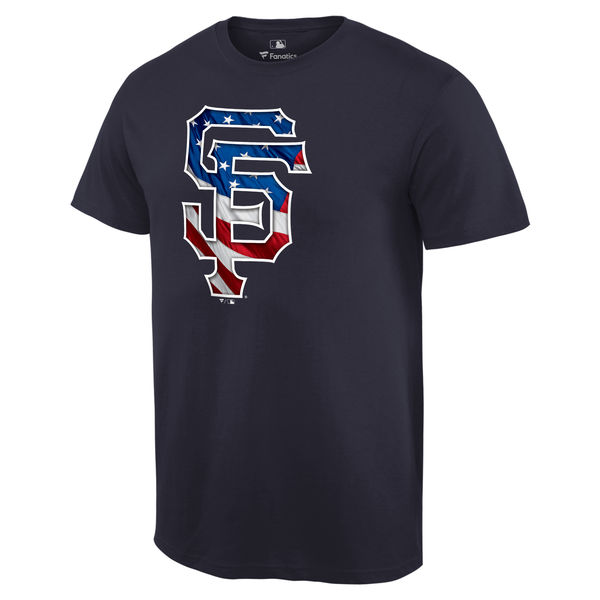 San Francisco Giants Navy Banner Wave Team T-Shirt