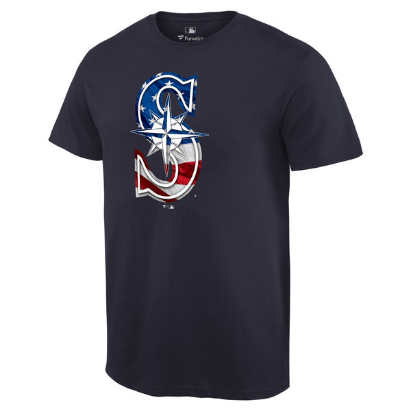 Seattle Mariners Navy Banner Wave Team T-Shirt