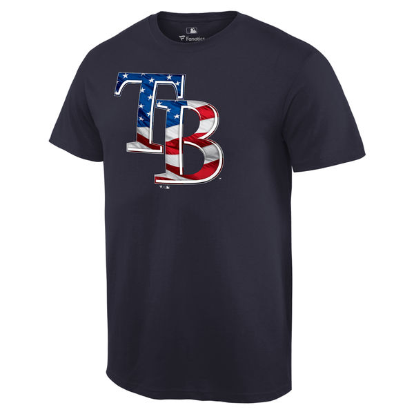 Tampa Bay Rays Navy Banner Wave Team T-Shirt