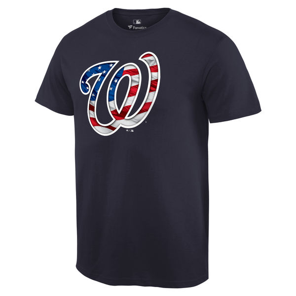 Washington Nationals Navy Banner Wave Team T-Shirt