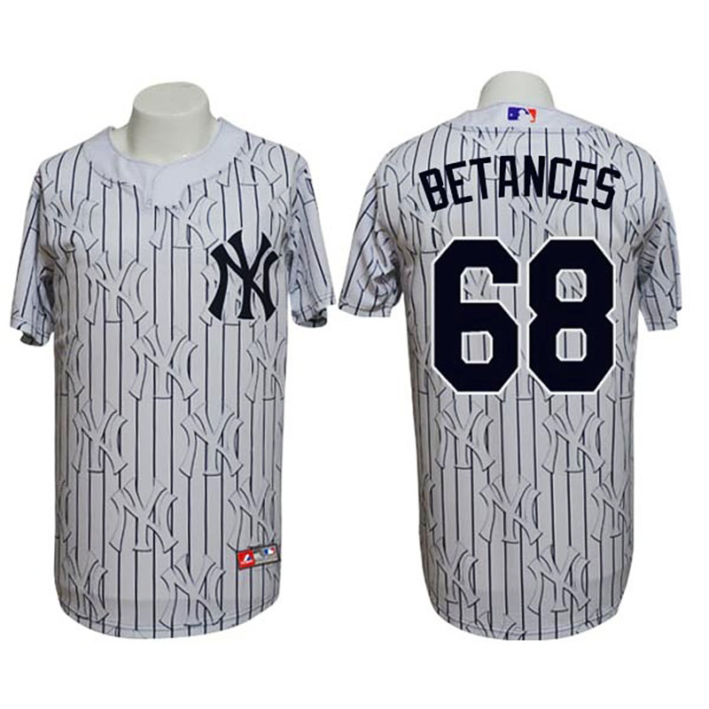 New York Yankees #68 Dellin Betances Conventional 3D Version Grey Jersey