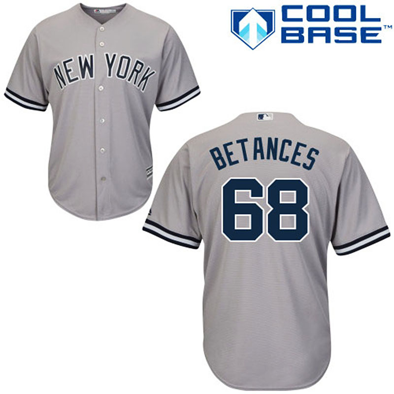 New York Yankees #68 Dellin Betances Gray Road Authentic Cool Base Jersey