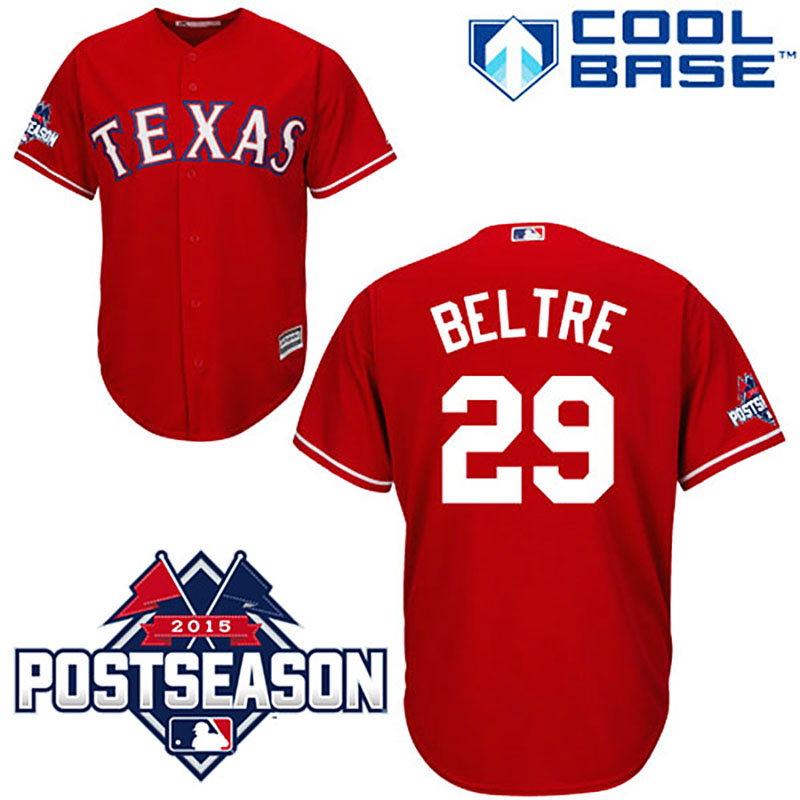 Texas Rangers #29 Adrian Beltre Red Cool Base Alternate Jersey