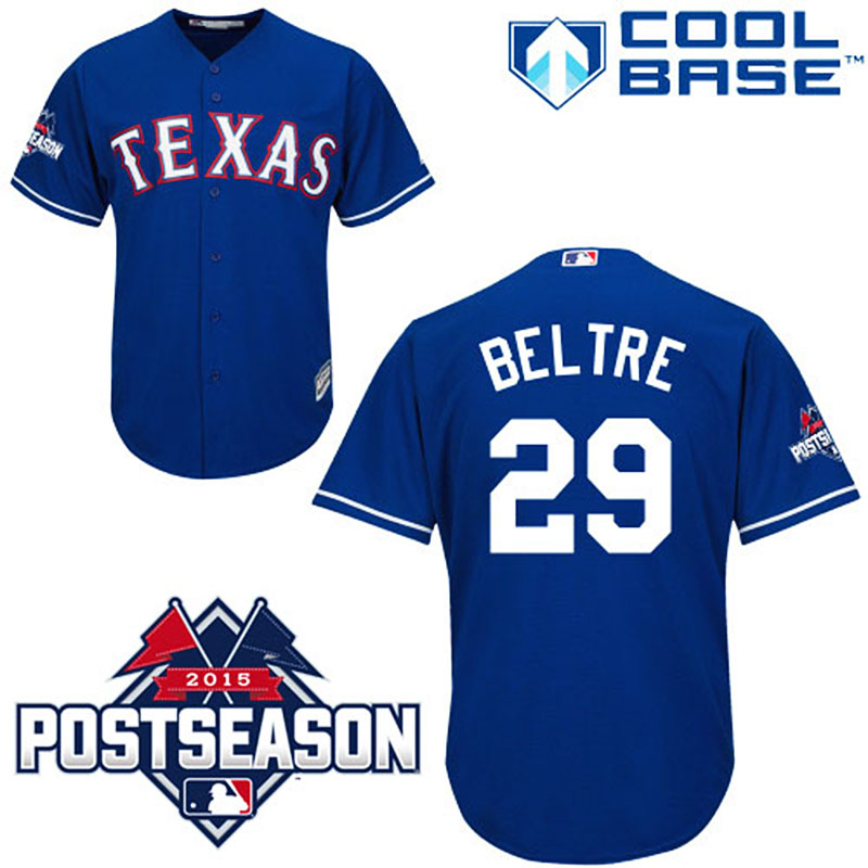 Texas Rangers #29 Adrian Beltre Blue Cool Base Alternate Jersey